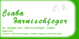 csaba harnischfeger business card